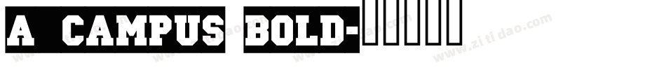 a_Campus Bold字体转换